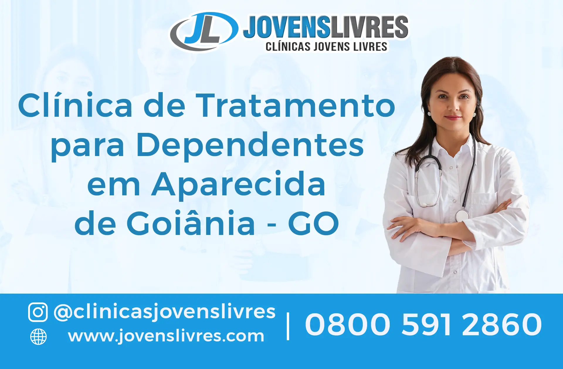 Clínica de Tratamento para Dependentes em Aparecida de Goiânia - GO